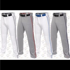 Easton Mako 2 Youth Small Baseball Pant Grey w/ Black Piping Adjustable Length